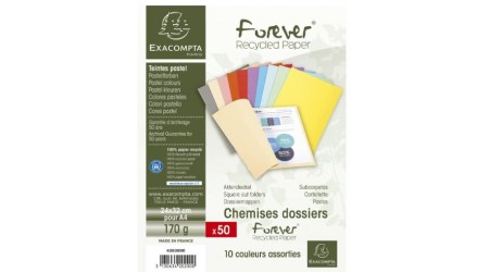 SUBCARPETA EXACOMPTA A4 170 GR. COLORES SURTIDOS 50 UNID. FOREVER