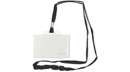 IDENTIFICADOR GRAFOPLAS RIGIDO HORIZONTAL CON CORDON NEGRO UTIL 55x90mm EXTERIOR 65x93mm