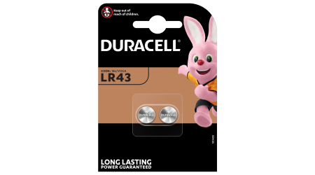 PILA DURACELL ALCALINA LR43 BLISTER 2 BOTON
