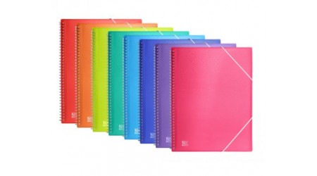 CARPETA PORTAFUNDAS OXFORD A4 20 FUNDAS CON ESPIRAL Y CIERRE DE GOMA