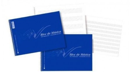 BLOC MUSICA 4 PENTAGRAMAS CUARTO 20 HOJAS