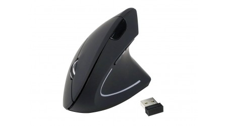 RATON ERGONOMICO VERTICAL OPTICO EQUIP INALAMBRICO COLOR NEGRO USO DIESTRO