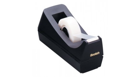 PORTARROLLOS SOBREMESA SCOTCH C38 NEGRO - PLASTICO RECICLADO 100%