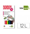 LAPICES DE COLORES ACUARELABLES LIDERPAPEL CAJA DE 12 COLORES