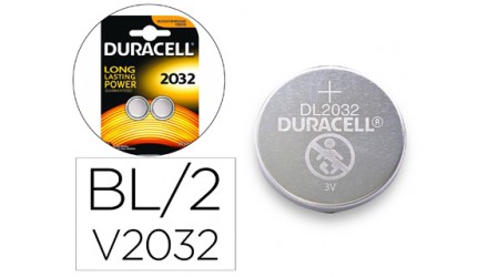 PILA DURACELL LITIO BOTON 3V CR2032 BLISTER 2 UNIDADES