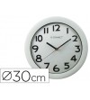 RELOJ Q-CONNECT DE PARED PLASTICO OFICINA REDONDO 28 CM MARCO BLANCO