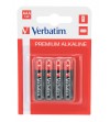PILA VERBATIM ALCALINA AAA LR6  4 UNIDADES