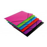 CARPETA GOMAS PLASTICO PP A3 CON SOLAPAS COLORES SURTIDOS