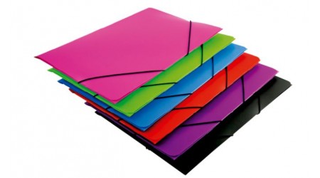 CARPETA GOMAS PLASTICO PP A3 CON SOLAPAS COLORES SURTIDOS