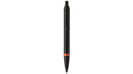 BOLIGRAFO PARKER IM ALL-BLACK FINISHES AND FLAME ORANGE RING ACCENTS