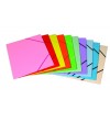 CARPETA GOMAS CON SOLAPAS CARTULINA 400GR. COLORES SURTIDOS PASTEL PACK 5 UNIDADES