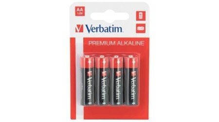 PILA VERBATIM ALCALINA AA LR6  4 UNIDADES