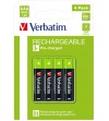 PILA RECARGABLE VERBATIM AAA LR03 950 mAh 1.2V 4 UNIDADES