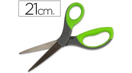 TIJERA Q-CONNECT MANGO CAUCHO 8" 21 CM BLISTER