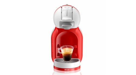 CAFETERA DE CAPSULAS MINI ME DE LONGHI AUTOMATICA ROJA