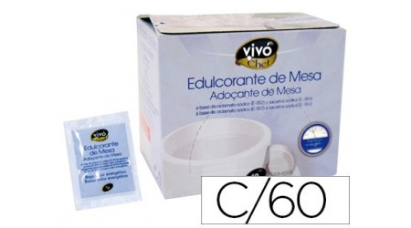 CAJA DE SOBRES DE EDULCORANTE 1 GR. 60 UDS.