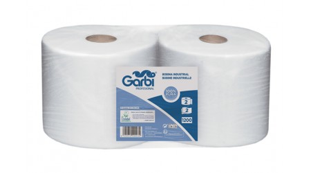 PAPEL SECAMANOS INDUSTRIAL LAMINADO 2 CAPAS GOFRADO 3 KG 400 MTS. 1200 SERVICIOS ECOLABEL