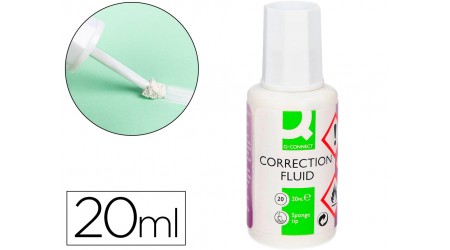 CORRECTOR LIQUIDO Q-CONNECT APLICADOR ESPONJA 20 ml