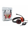 AURICULAR + MICROFONO USB CONCEPTRONIC CHATSTAR NEGRO/ROJO