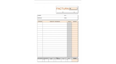 TALONARIO FACTURA 1/4 NATURAL DUPLI. AUTOCOP.