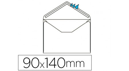 SOBRE  90X140 BLANCO TARJETA NORMALIZADO ENGOMADO