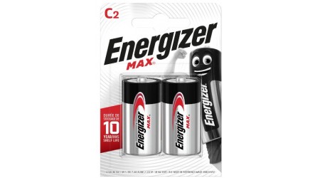 PILAS ENERGIZER MAX ALCALINAS "C" LR14  2 UNIDADES
