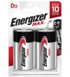PILAS ENERGIZER MAX ALCALINAS "D" LR20  2 UNIDADES
