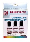 TINTA UNIVERSAL NEGRA 3x25 ML. HP, EPSON, CANON, BROTHER, LEXMAR