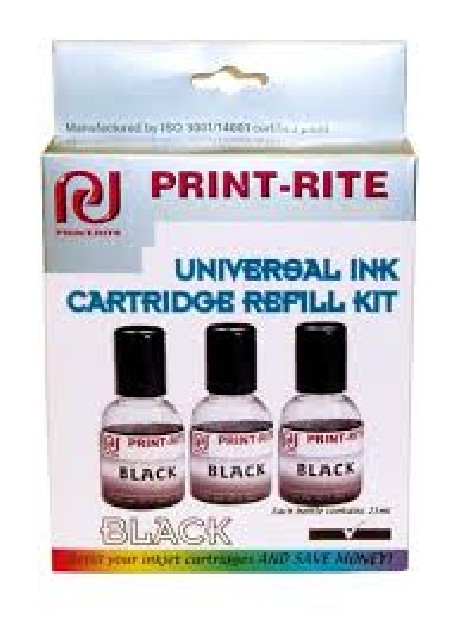 TINTA UNIVERSAL NEGRA 3x25 ML. HP, EPSON, CANON, BROTHER, LEXMAR