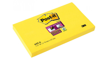 NOTAS ADHESIVAS POST-IT SUPER STICKY 90 H.  76x127 SUPER ADHESIVO