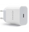 CARGADOR DE PARED USB-C PD3.0  20W CARGA RAPIDA BLANCO AISENS