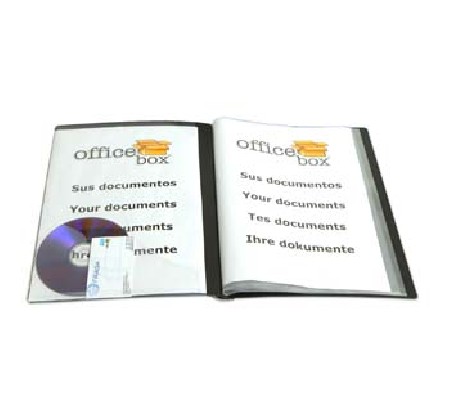 CARPETA PORTAFUNDAS A4 PERSONALIZABLE  30 FUNDAS OFFICE BOX