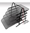 BANDEJA SOBREMESA METALICA REJILLA NEGRA 4 NIVELES