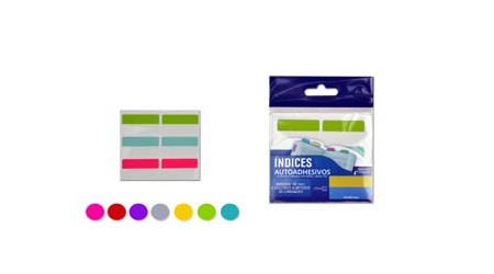 INDICE OFFICE BOX RIGIDO 30 UNIDADES SURTIDAS MEDIDAS 40 x 22MM