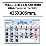 FALDILLA CALENDARIO 2023 PARED 43,5 x 30,5 cm. CON NOTAS