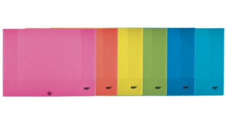 CARPETA SOLAPA A4  330 x 245 mm CIERRE BOTON COLORES SURTIDOS
