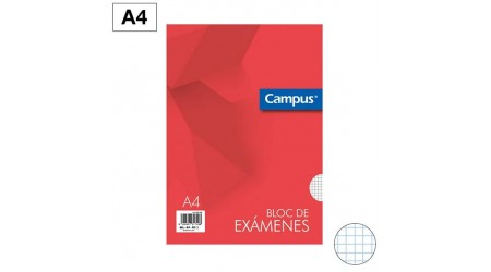 BLOC EXAMENES CAMPUS A4 40 H CUADRICULA 4MM.
