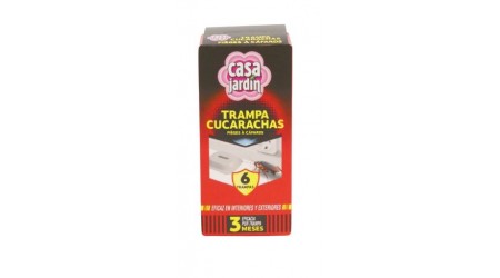 TRAMPA DE CUCARACHAS CASA JARDIN 3 MESES DE EFICACIA PACK 6 TRAMPAS