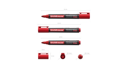 ROTULADOR PERMANENTE ERICH KRAUSE P-400 PUNTA REDONDA0,8-2,2 mm CON CLIP