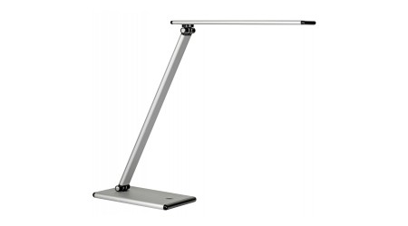 LAMPARA LED DE ESCRITORIO UNILUX TERRA COLOR GRIS METALIZADO