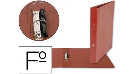 CARPETA DE 2 ANILLAS 40MM MIXTAS LIDERPAPEL FOLIOCARTON CUERO