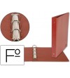 CARPETA DE 4 ANILLAS 40MM REDONDAS LIDERPAPEL FOLIO CARTON CUERO