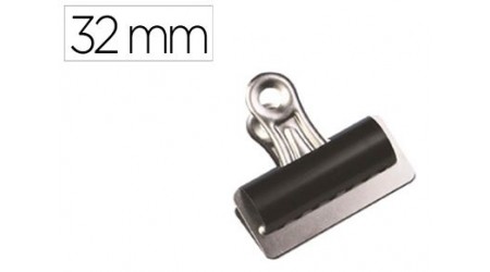 PINZA METALICA Q-CONNECT PALA FIJA 32 MM CAJA DE 10 UNIDADES