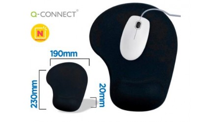 ALFOMBRILLA CON REPOSAMUÑECAS Q-CONNECT GEL NEGRO