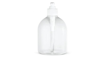 BOTELLA VACIA DE 500ML. REDONDA CON BOMBA DOSIFICADORA PARA JABON