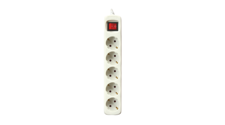 REGLETA 5 TOMAS CON INTERRUPTOR SILVER 5 METROS BLANCO