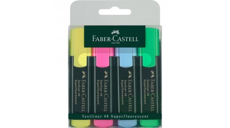 ROTULADOR FLUORESCENTE FABER 48 PACK 4 COLORES SURTIDOS