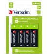 PILAS RECARGABLES VERBATIM AA LR6 HR6 2500 mAh 1.2V 4 UNIDADES