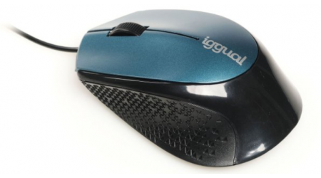 RATON IGGUAL OPTICO COM-ERGONOMIC-R-800DPI USB AZUL