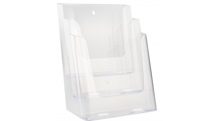 EXPOSITOR DE SOBREMESA Y MURAL VERTICAL DE 3 POSICIONES FORMATO A4